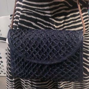 NWOT Raffia cross body